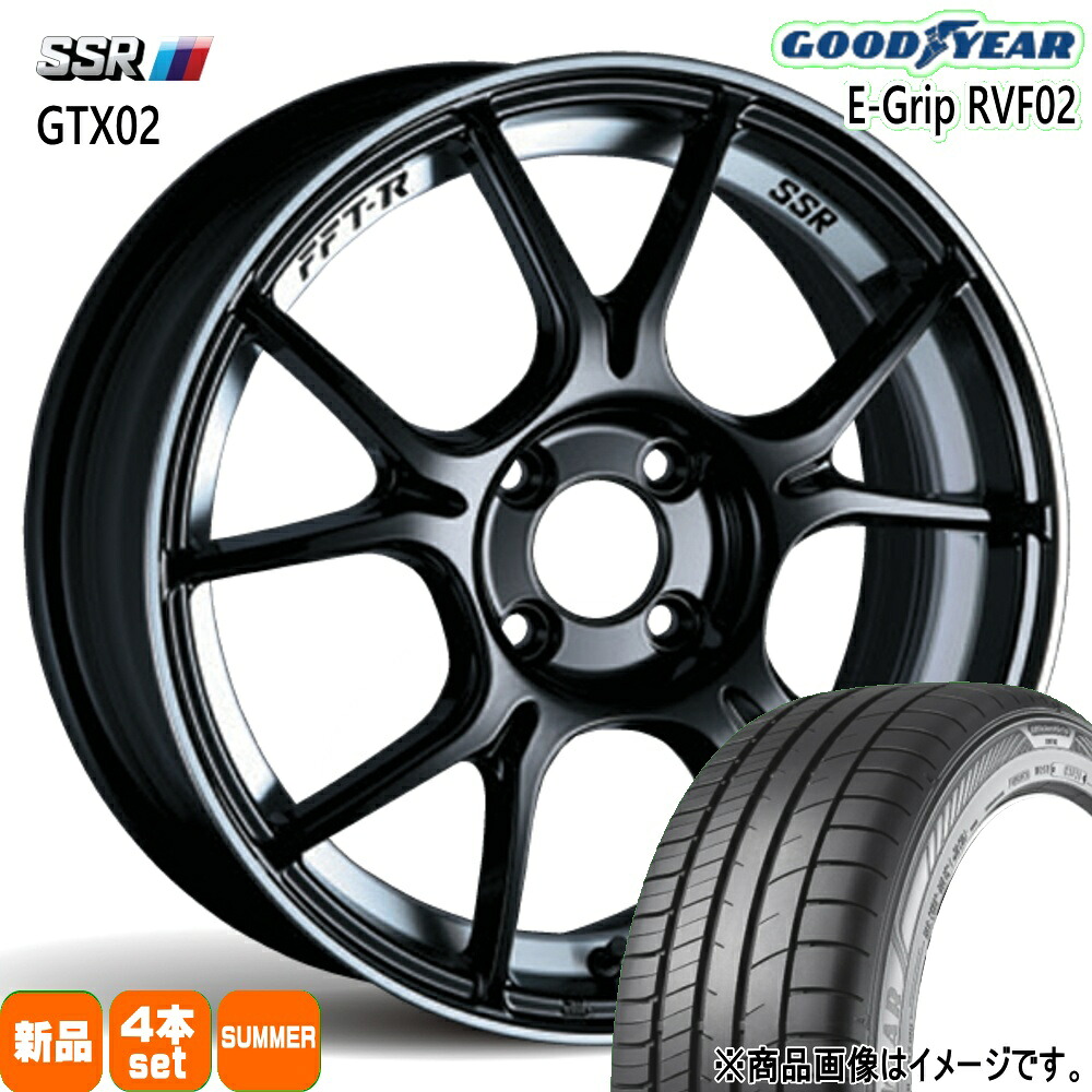 205/55R16 94V エフィシェントグリップ RVF02 EfficentGrip RVF02 グッドイヤー GOODYEAR 新品 夏用 サマータイヤ ホイール 4本セット SSR GTX02 16&times;6.5+53 4/100｜タイヤショップ78