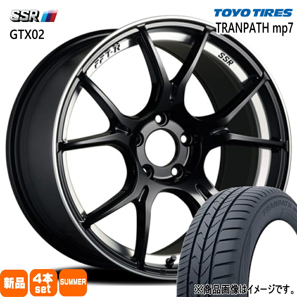 225/50R18 トランパス mp7 TRANPATH mp7 トーヨータイヤ TOYOTIRES 新品 夏用 サマータイヤ ホイール 4本セット SSR GTX02 18&times;8.5+45 5/114.3｜タイヤショップ78