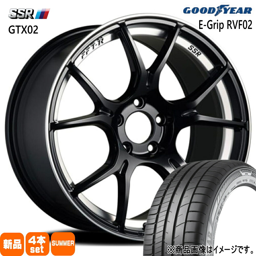 235/50R18 101W エフィシェントグリップ RVF02 EfficentGrip RVF02 グッドイヤー GOODYEAR 新品 夏用 サマータイヤ ホイール 4本セット SSR GTX02 18×8.5+45 5/114.3|タイヤショップ78