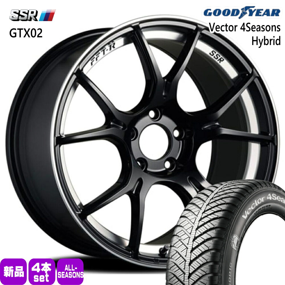 215/45R17 91H XL ベクター 4シーズン ハイブリッド Vector 4Seasons Hybrid グッドイヤー GOODYEAR 新品 夏冬兼用 オールシーズンタイヤ ホイール 4本セット SSR GTX02 17×7.0+48 5/100|タイヤショップ78