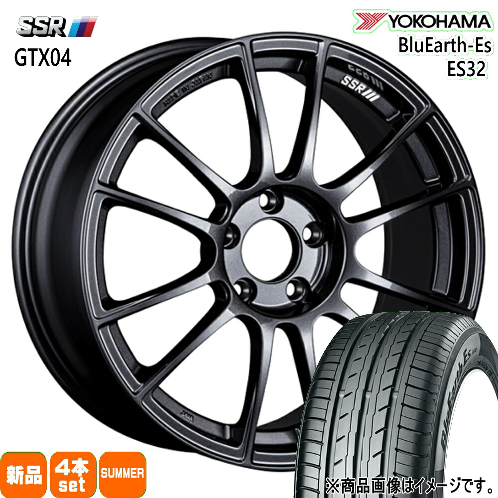 225/45R18 95W XL ブルーアース ES ES32 BluEarth-Es ES32 ヨコハマ YOKOHAMA 新品 夏用 サマータイヤ ホイール 4本セット SSR GTX04 18&times;8.5+44 5/114.3｜タイヤショップ78