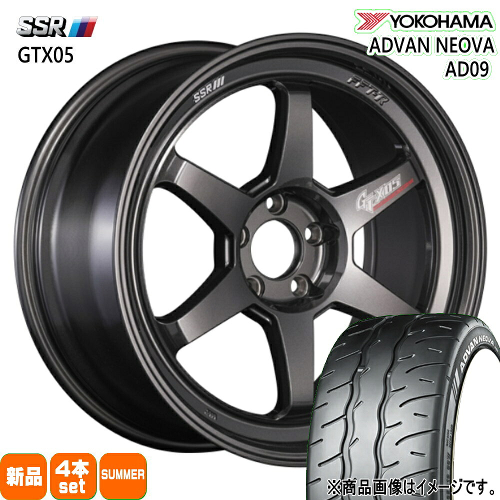 215/40R18 89W XL アドバン ネオバ AD09 ADVAN NEOVA AD09 ヨコハマ YOKOHAMA 新品 夏用 サマータイヤ ホイール 4本セット SSR GTX05 18&times;7.5+47 5/100｜タイヤショップ78