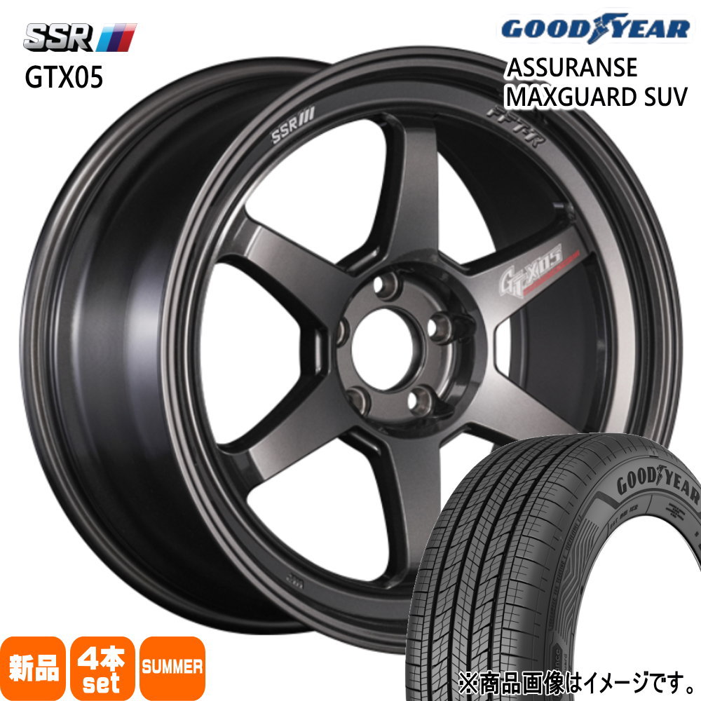225/50R18 99W XL アシュランス マックスガード SUV ASSURANCE MAXGUARD SUV グッドイヤー GOODYEAR 新品 夏用 サマータイヤ ホイール 4本セット SSR GTX05 18×7.5+47 5/100|タイヤショップ78