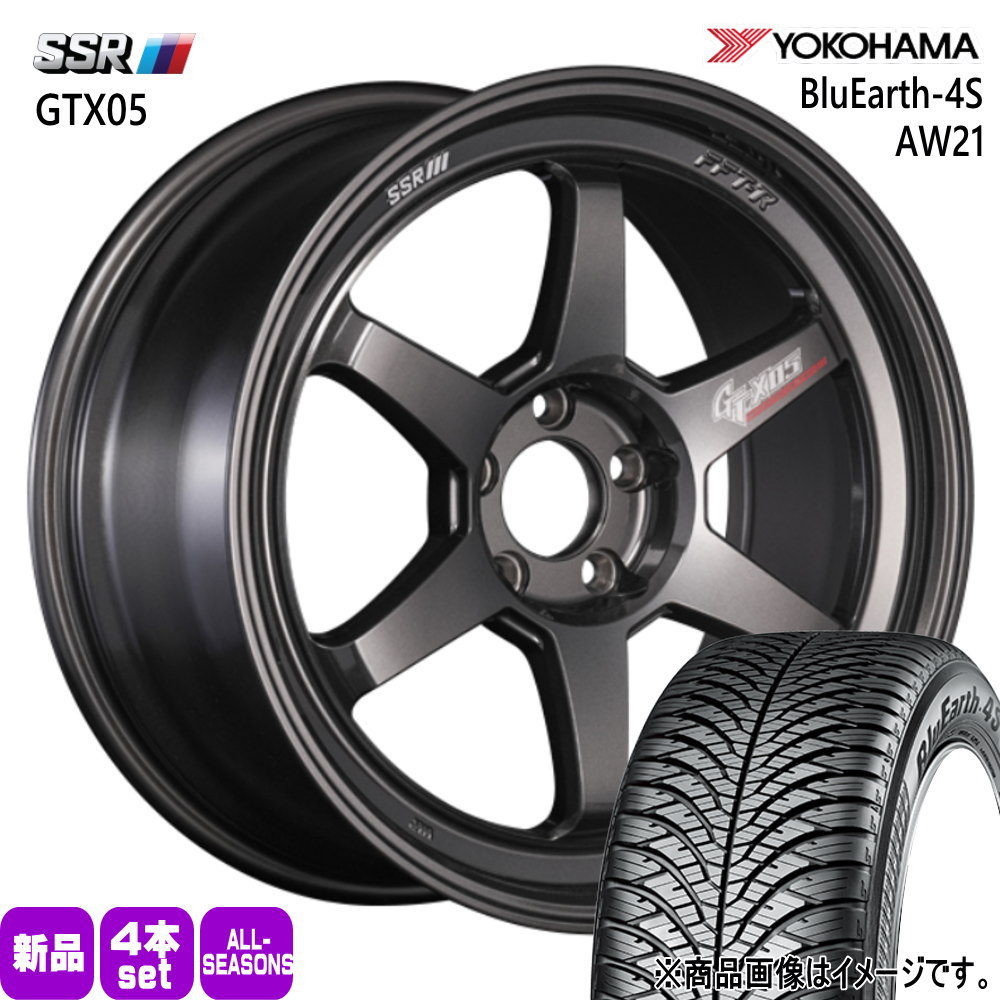 235/60R18 107W XL ブルーアース 4S AW21 BluEarth-4S AW21 ヨコハマ YOKOHAMA 新品 夏冬兼用 オールシーズンタイヤ ホイール 4本セット SSR GTX05 18&times;7.5+47 5/114.3｜タイヤショップ78
