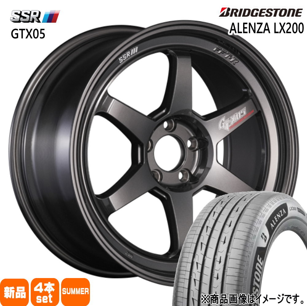 235/60R18 107H XL アレンザ LX200 ALENZA LX200 ブリヂストン BRIDGESTONE 新品 夏用 サマータイヤ ホイール 4本セット SSR GTX05 18×7.5+47 5/114.3|タイヤショップ78
