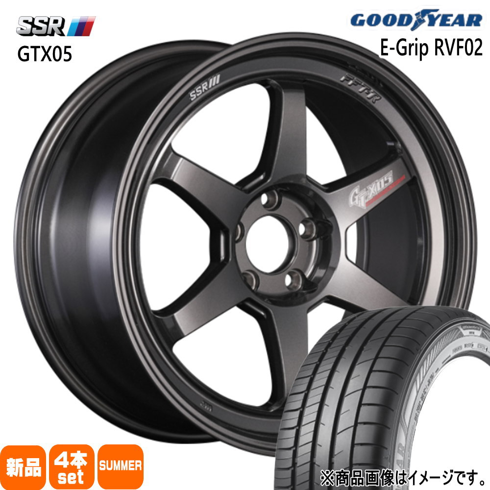 245/45R19 102W エフィシェントグリップ RVF02 EfficentGrip RVF02 グッドイヤー GOODYEAR 新品 夏用 サマータイヤ ホイール 4本セット SSR GTX05 19×8.5+38 5/114.3|タイヤショップ78
