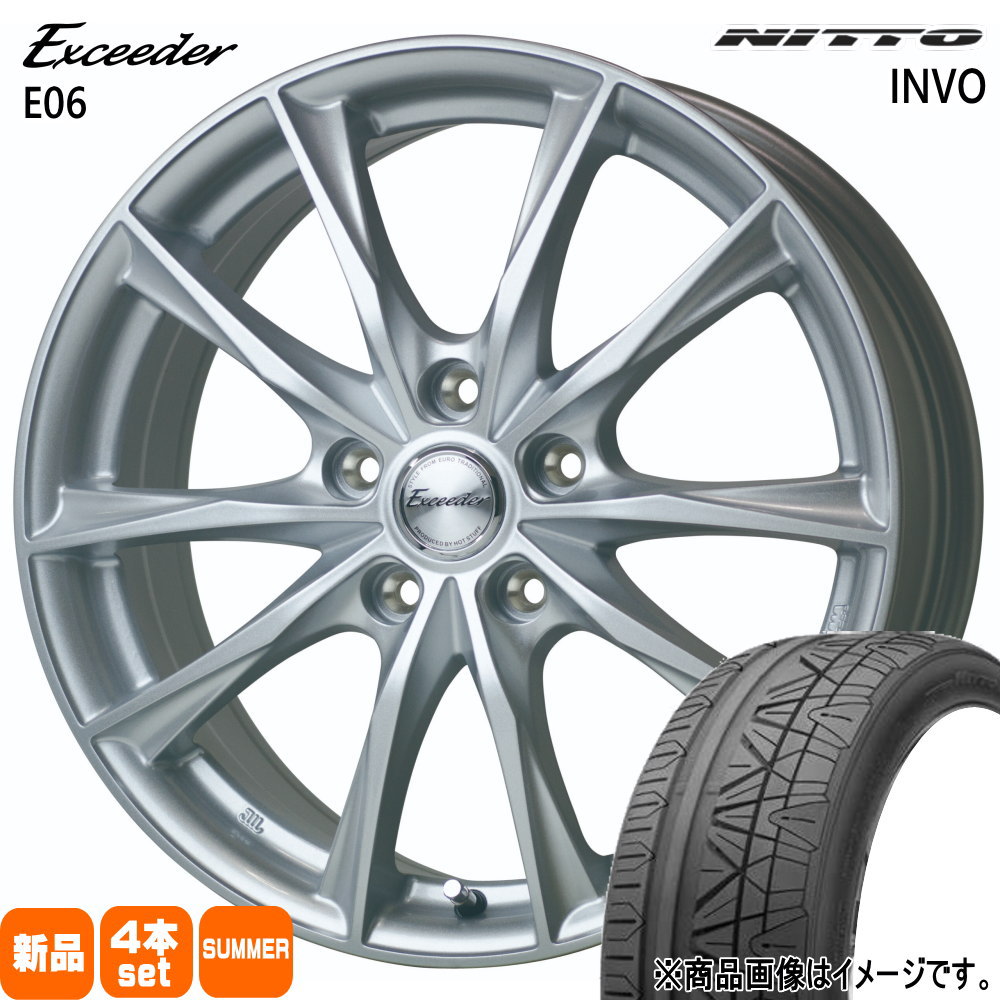 225/40R19 93Y XL インヴォ INVO ニットー NITTO 新品 夏用 サマータイヤ ホイール 4本セット HOT STUFF CORPORATION Exceeder E06 19×8.0+42 5/114.3 19インチ|タイヤショップ78