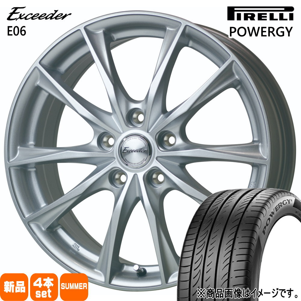 225/50R18 99W XL パワジー POWERGY ピレリ PIRELLI 新品 夏用 サマータイヤ ホイール 4本セット HOT STUFF CORPORATION Exceeder E06 18×8.0+41 5/114.3 18インチ|タイヤショップ78