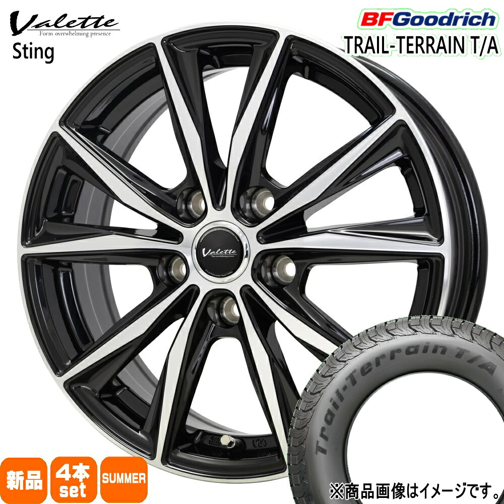 215/60R17 96H トレイルテレーン T/A TRAIL-TERRAIN T/A BFグッドリッチ BF.Goodrich 新品 夏用 サマータイヤ ホイール 4本セット HOT STUFF CORPORATION Valette Sting 17&times;7.0+38 5/114.3 17インチ｜タイヤショップ78 106,420円
