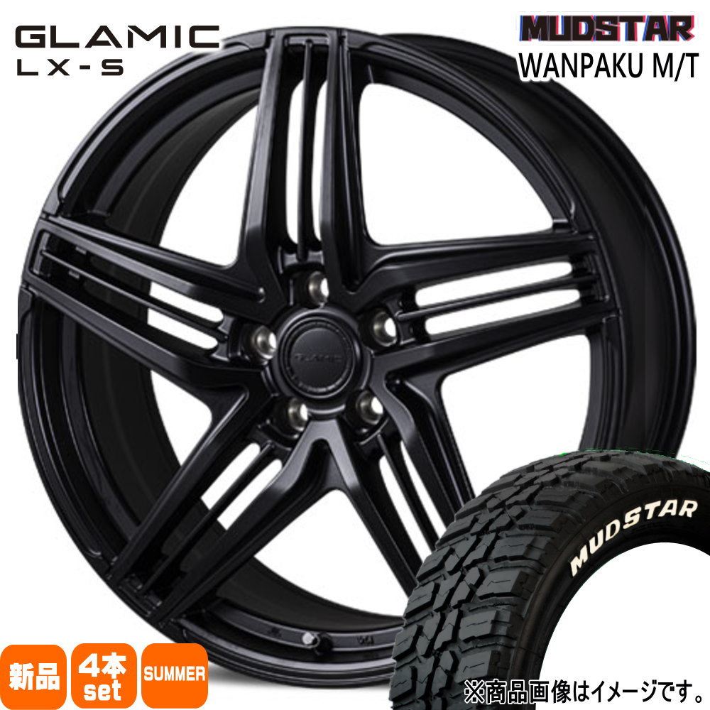 225/60R18 100T ワンパク MT WANPAKU MT マッドスター MUDSTAR 新品 夏用 サマータイヤ ホイール 4本セット KIT JAPAN GLAMIC LX-S 18×7.5+38 5/114.3 18インチ|タイヤショップ78