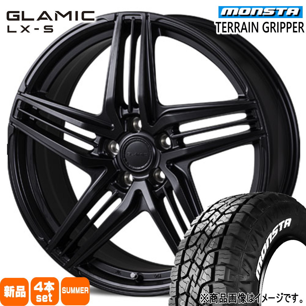 225/60R18 104H テレーングリッパー TERRAIN GRIPPER モンスタ MONSTA 新品 夏用 サマータイヤ ホイール 4本セット KIT JAPAN GLAMIC LX-S 18&times;7.5+38 5/114.3 18インチ｜タイヤショップ78