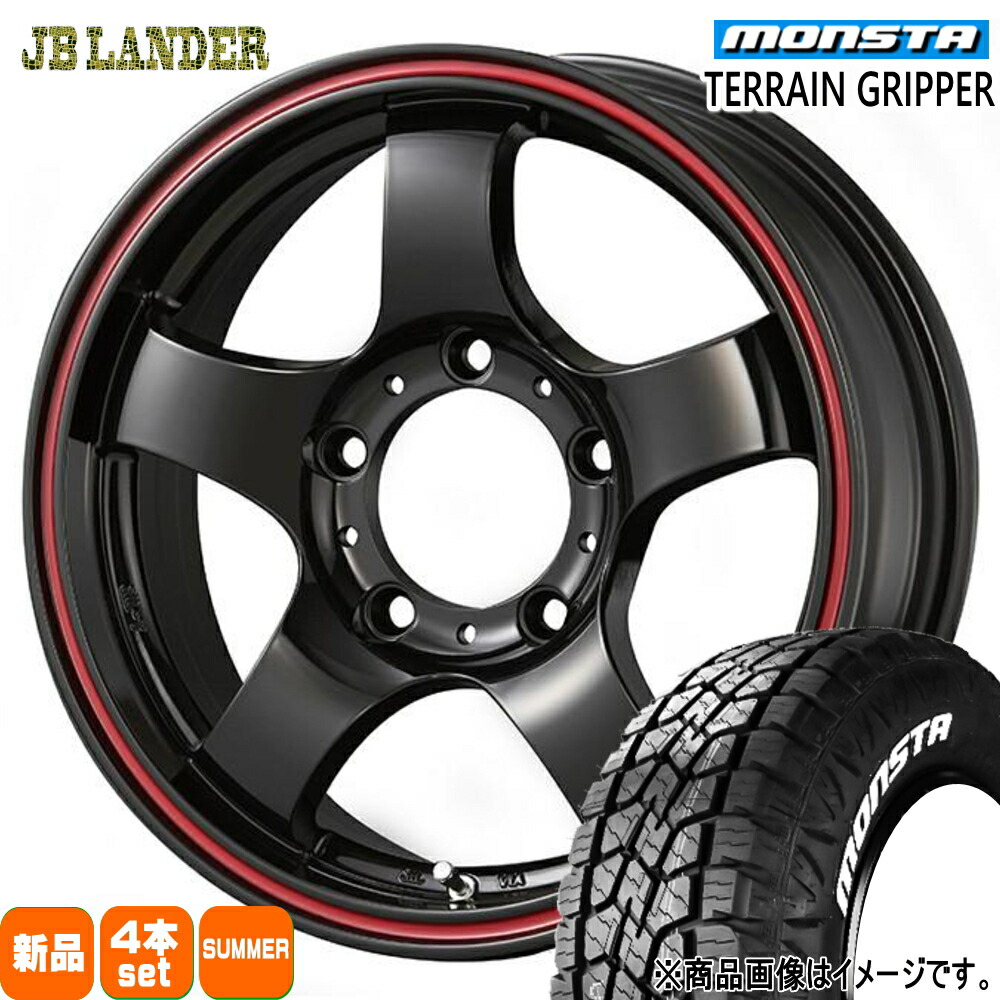 175/80R16 91S テレーングリッパー TERRAIN GRIPPER モンスタ MONSTA 新品 夏用 サマータイヤ ホイール 4本セット KIT JAPAN JB LANDER 16&times;5.5+22 5/139.7 16インチ｜タイヤショップ78 79,679円