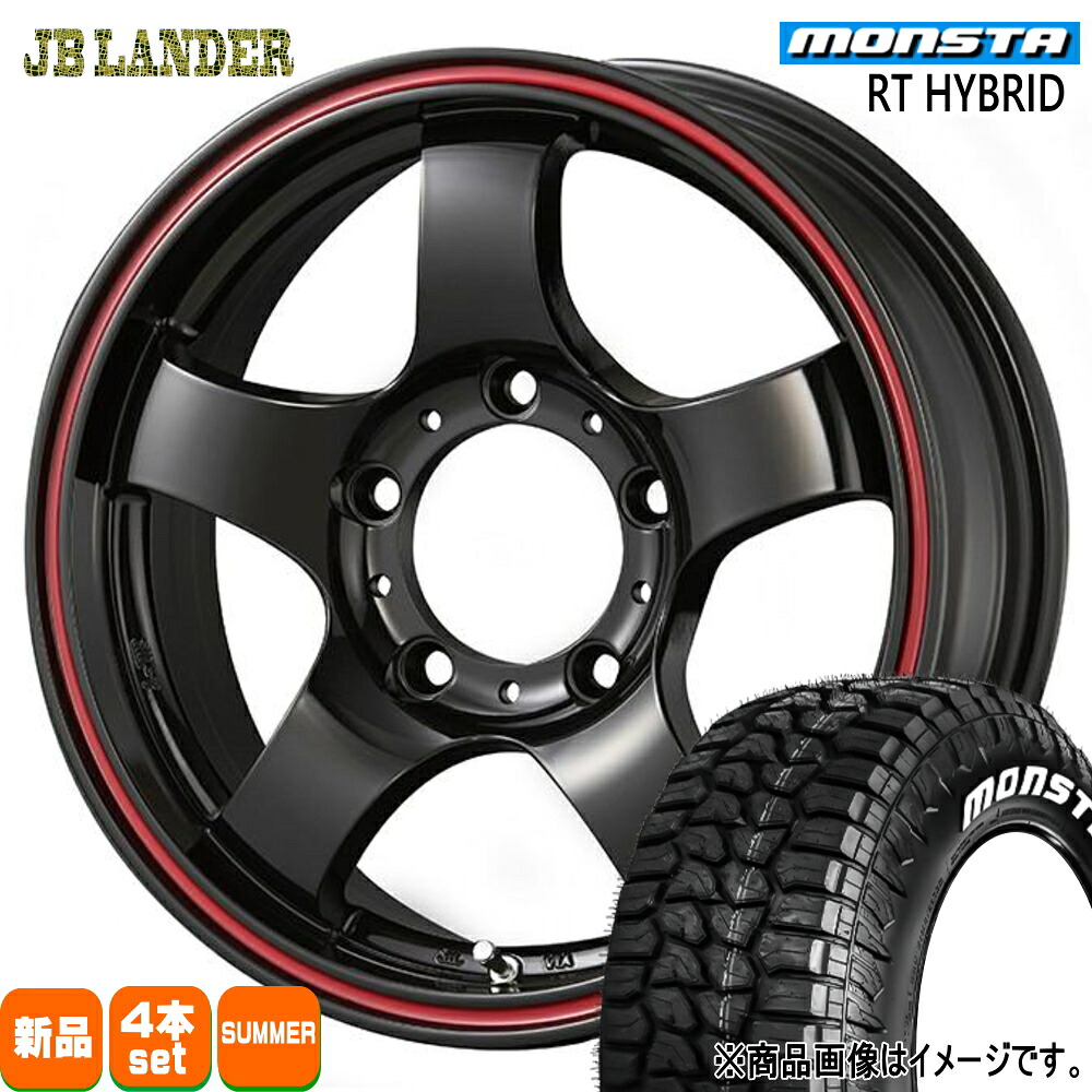 185/85R16 105/103Q RTハイブリッド RT HYBRID モンスタ MONSTA 新品 夏用 サマータイヤ ホイール 4本セット KIT JAPAN JB LANDER 16&times;5.5+22 5/139.7 16インチ｜タイヤショップ78