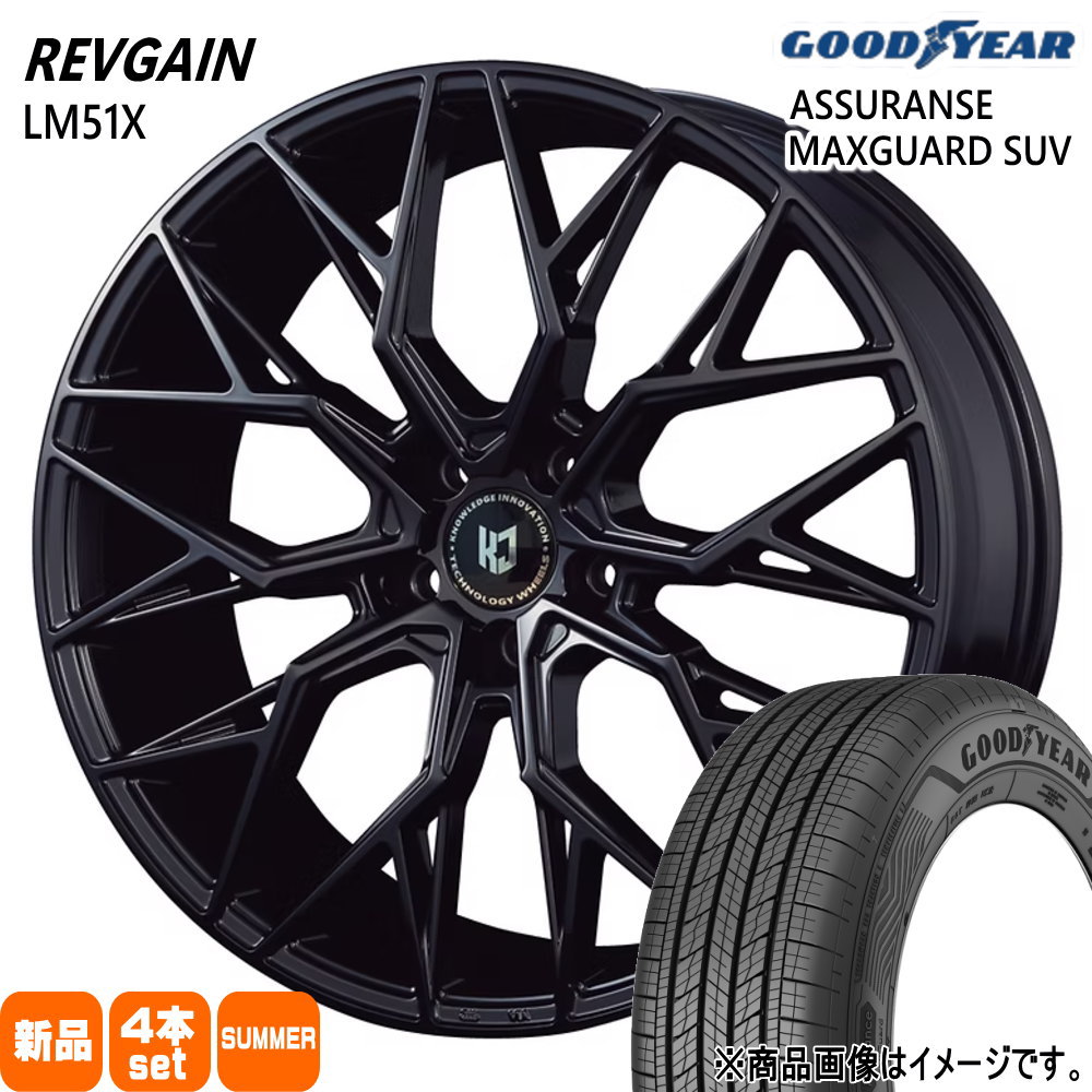 235/55R18 104V XL アシュランス マックスガード SUV ASSURANCE MAXGUARD SUV グッドイヤー GOODYEAR 新品 夏用 サマータイヤ ホイール 4本セット KIT JAPAN REVGAIN LM51X 18×8.0+43 5/114.3 18インチ|タイヤショップ78