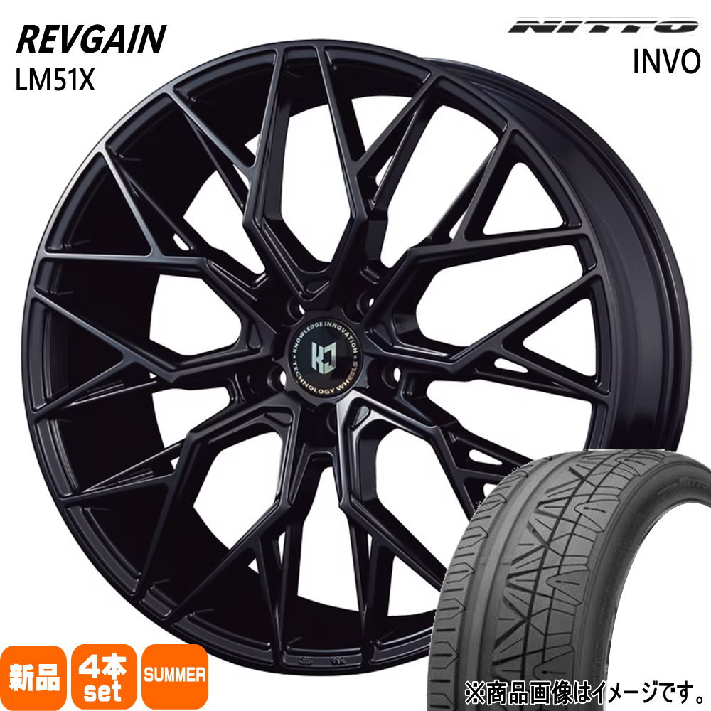 255/45R20 101W インヴォ INVO ニットー NITTO 新品 夏用 サマータイヤ ホイール 4本セット KIT JAPAN REVGAIN LM51X 20×8.5+38 5/114.3 20インチ|タイヤショップ78