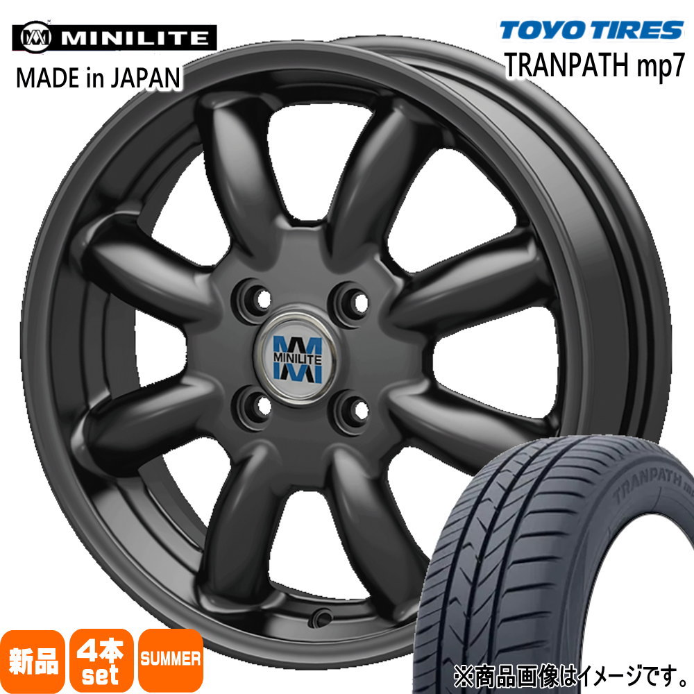 175/65R15 トランパス mp7 TRANPATH mp7 トーヨータイヤ TOYOTIRES 新品 夏用 サマータイヤ ホイール 4本セット KIT JAPAN MINILITE 15×5.0+40 4/100 15インチ|タイヤショップ78