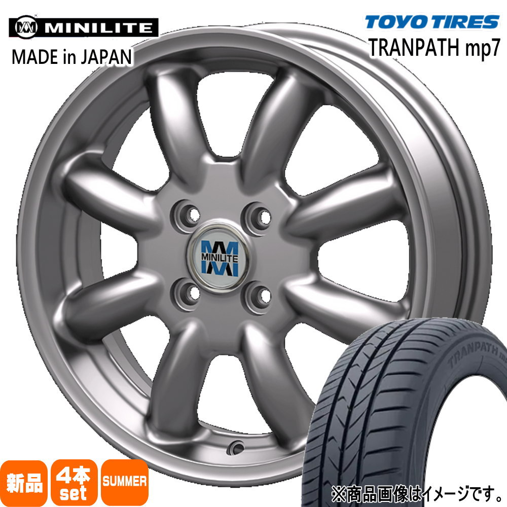 175/65R15 トランパス mp7 TRANPATH mp7 トーヨータイヤ TOYOTIRES 新品 夏用 サマータイヤ ホイール 4本セット KIT JAPAN MINILITE 15×5.0+40 4/100 15インチ|タイヤショップ78