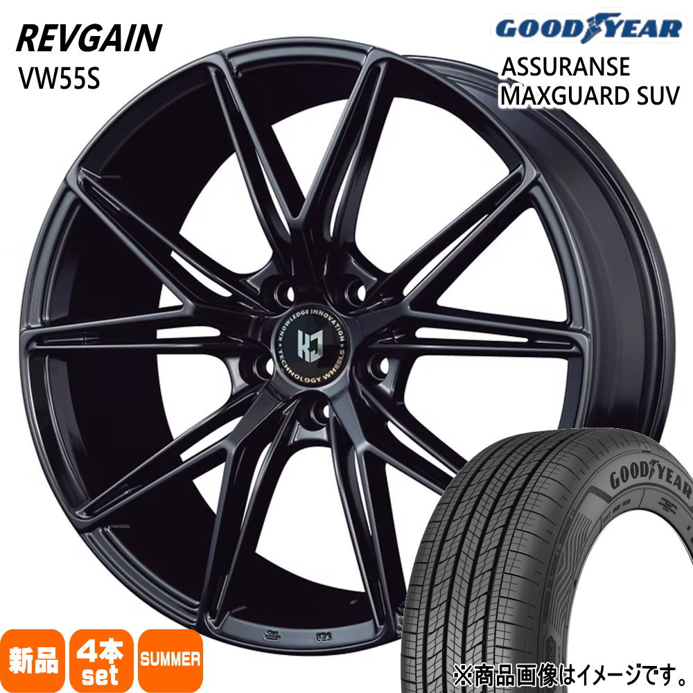 235/60R18 107W XL アシュランス マックスガード SUV ASSURANCE MAXGUARD SUV グッドイヤー GOODYEAR 新品 夏用 サマータイヤ ホイール 4本セット KIT JAPAN REVGAIN VW55S 18&times;8.0+43 5/114.3｜タイヤショップ78