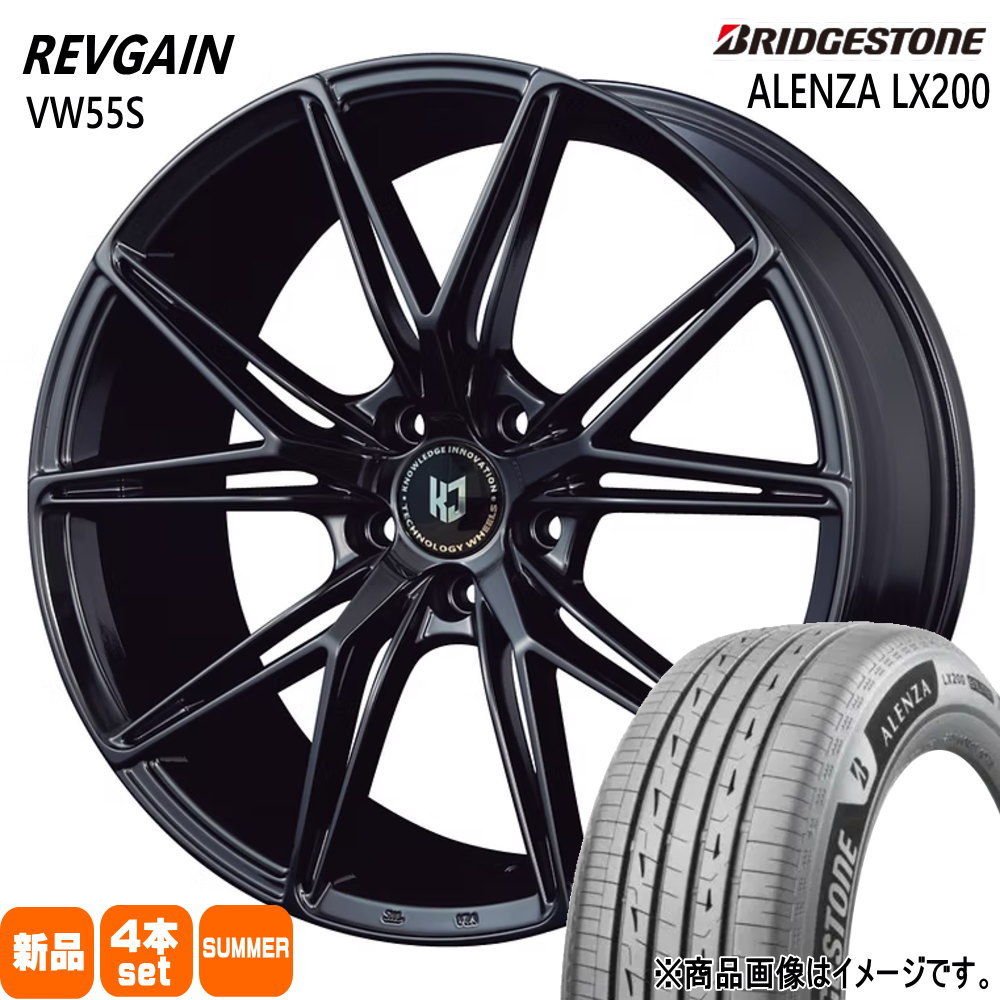 235/45R19 95W アレンザ LX200 ALENZA LX200 ブリヂストン BRIDGESTONE 新品 夏用 サマータイヤ ホイール 4本セット KIT JAPAN REVGAIN VW55S 19×8.5+38 5/114.3|タイヤショップ78