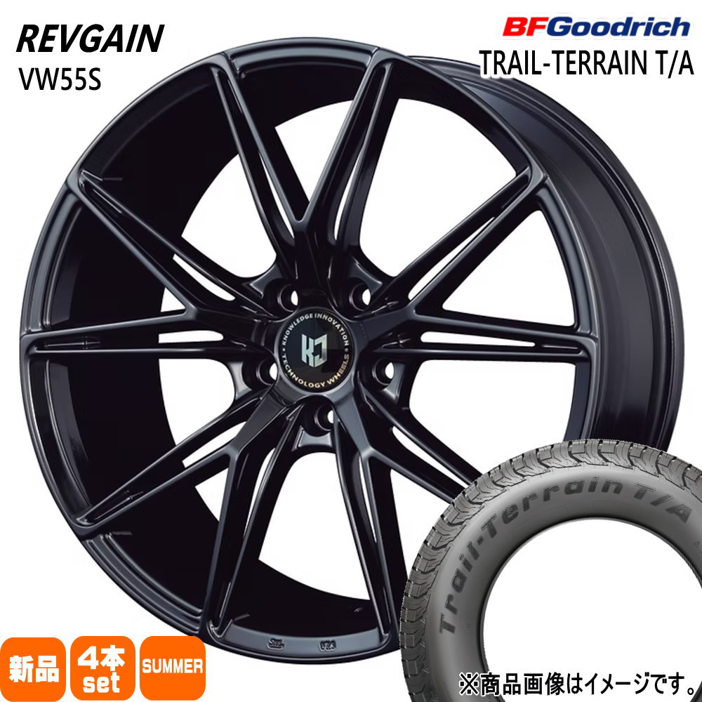 225/60R18 100H トレイルテレーン T/A TRAIL-TERRAIN T/A BFグッドリッチ BF.Goodrich 新品 夏用 サマータイヤ ホイール 4本セット KIT JAPAN REVGAIN VW55S 18×8.0+43 5/114.3|タイヤショップ78
