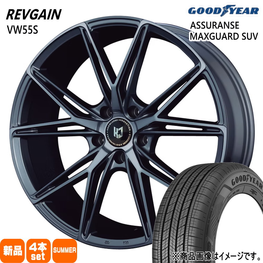 235/60R18 107W XL アシュランス マックスガード SUV ASSURANCE MAXGUARD SUV グッドイヤー GOODYEAR 新品 夏用 サマータイヤ ホイール 4本セット KIT JAPAN REVGAIN VW55S 18×8.0+43 5/114.3|タイヤショップ78