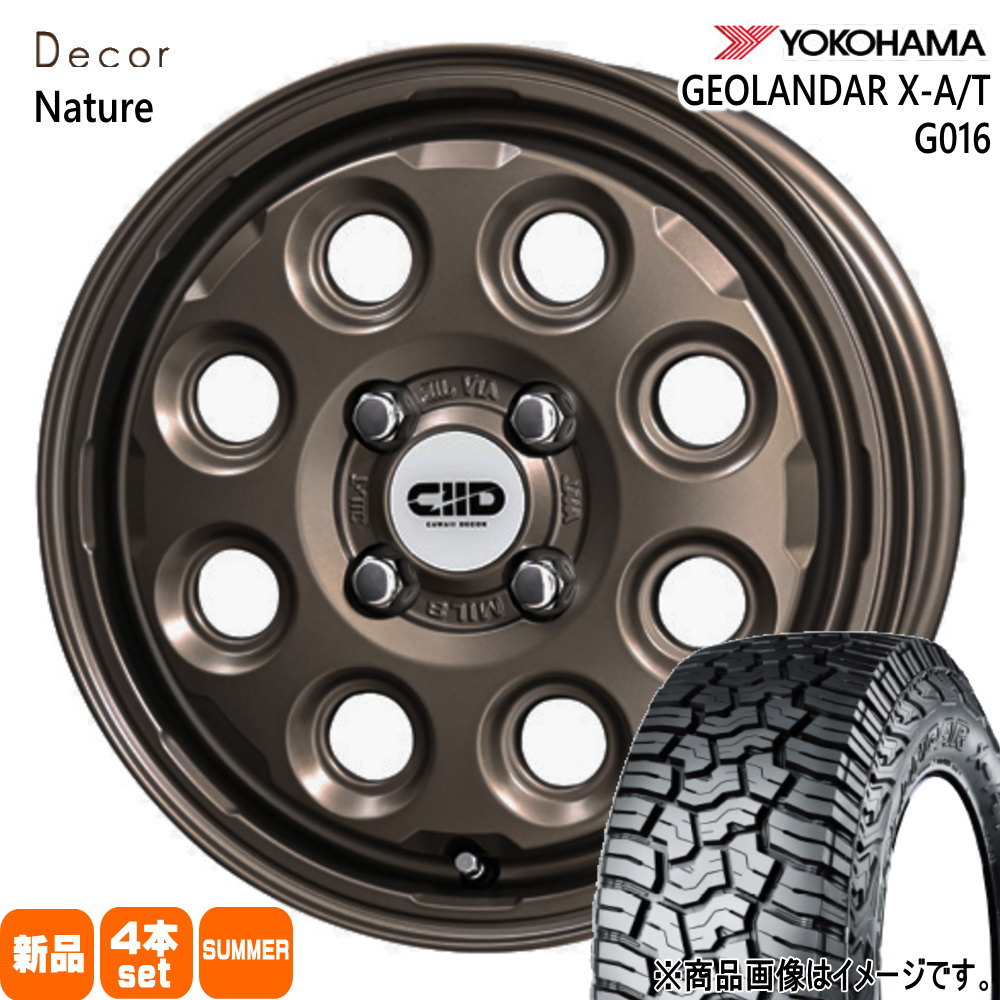 145R14 C 85/83Q LT ジオランダー X-AT G016 GEOLANDAR X-AT G016 ヨコハマ YOKOHAMA 新品 夏用 サマータイヤ ホイール 4本セット 共豊コーポレーション Decor Nature 14×4.5+45 4/100 14インチ|タイヤショップ78