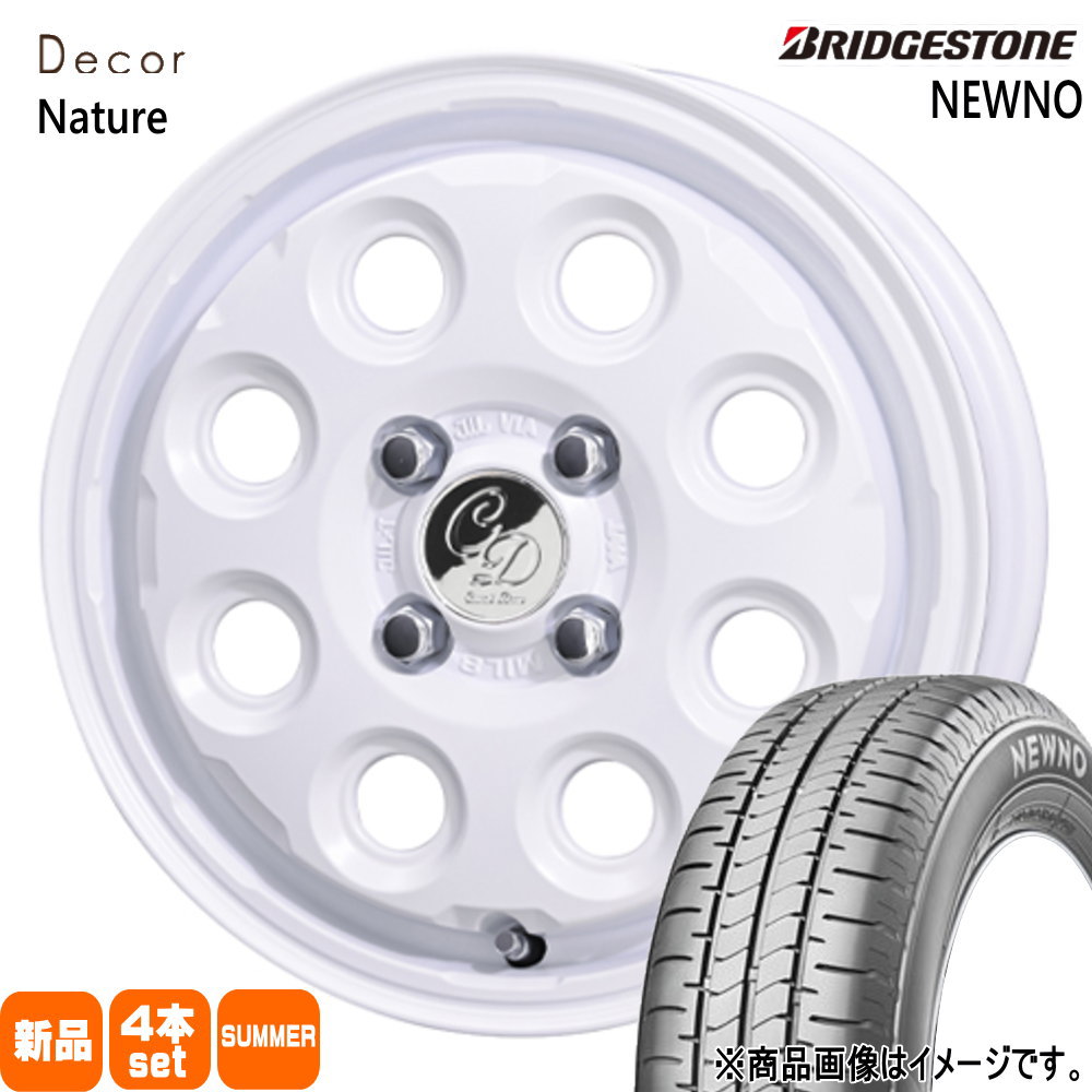 165/65R15 81S ニューノ NEWNO ブリヂストン BRIDGESTONE 新品 夏用 サマータイヤ ホイール 4本セット 共豊コーポレーション Decor Nature 15×4.5+45 4/100 15インチ|タイヤショップ78