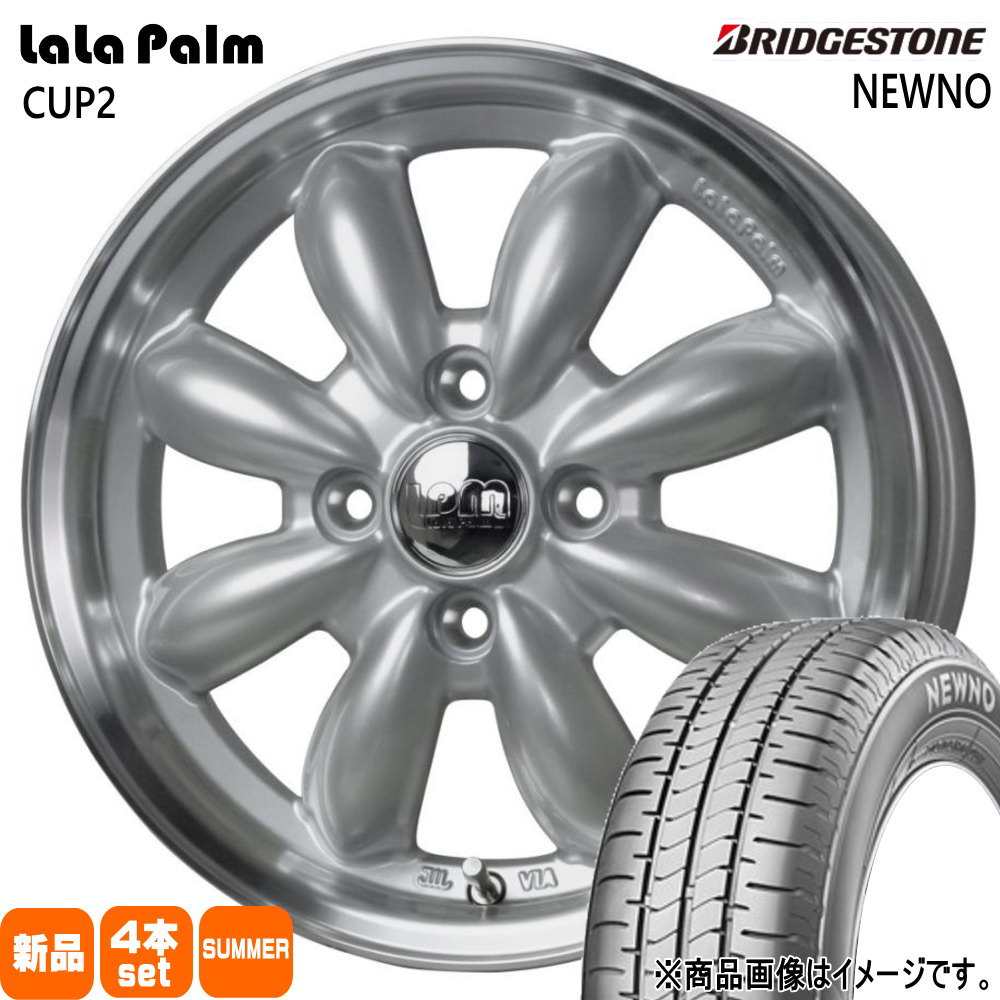 155/65R14 75H ニューノ NEWNO ブリヂストン BRIDGESTONE 新品 夏用 サマータイヤ ホイール 4本セット HOT STUFF CORPORATION LaLaPalm CUP2 14&times;4.5+45 4/100｜タイヤショップ78 45,408円