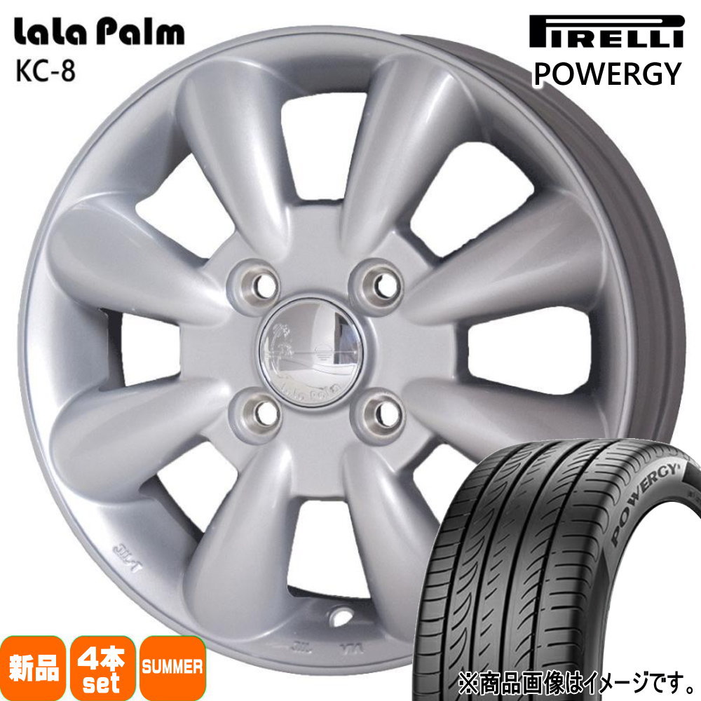 165/55R15 75V パワジー POWERGY ピレリ PIRELLI 新品 夏用 サマータイヤ ホイール 4本セット HOT STUFF CORPORATION LaLaPalm KC8 15×5.0+45 4/100|タイヤショップ78