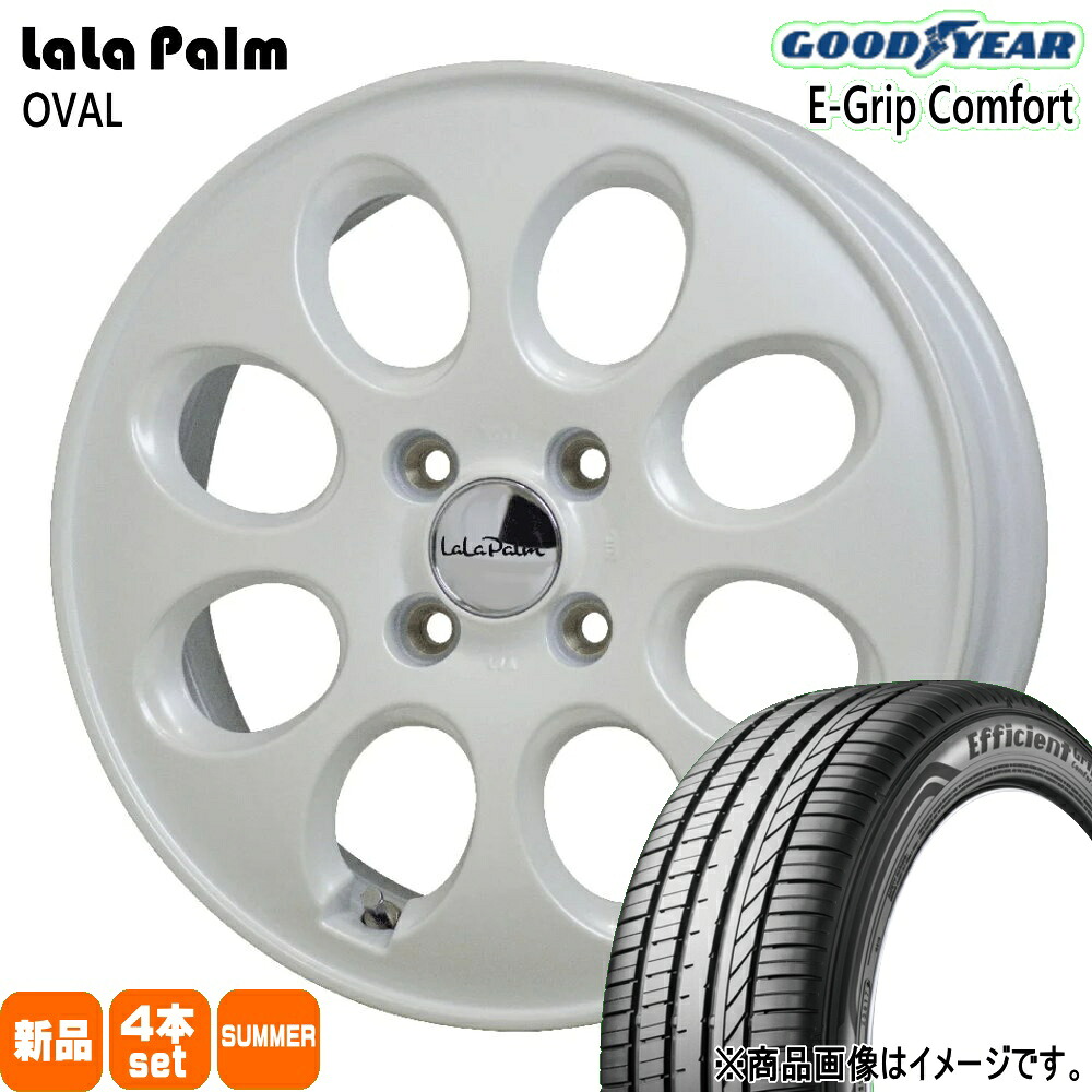 165/60R14 75H エフィシェントグリップ コンフォート EfficientGrip Comfort グッドイヤー GOODYEAR 新品 夏用 サマータイヤ ホイール 4本セット HOT STUFF CORPORATION LaLaPalm OVAL 14&times;4.5+45 4/100｜タイヤショップ78