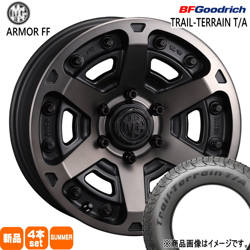 215/60R17 96H トレイルテレーン T/A TRAIL-TERRAIN T/A BFグッドリッチ BF.Goodrich 新品 夏用 サマータイヤ ホイール 4本セット CRIMSON MG ARMOR FF 17×7.0+38 6/139.7|タイヤショップ78
