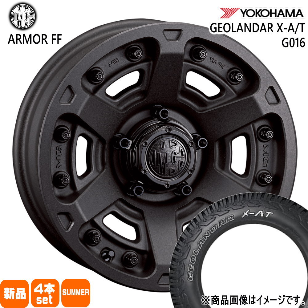235/70R16 104/101Q LT ジオランダー X-AT G016 GEOLANDAR X-AT G016 ヨコハマ YOKOHAMA 新品 夏用 サマータイヤ ホイール 4本セット CRIMSON MG ARMOR FF 16×5.5+20 5/139.7|タイヤショップ78