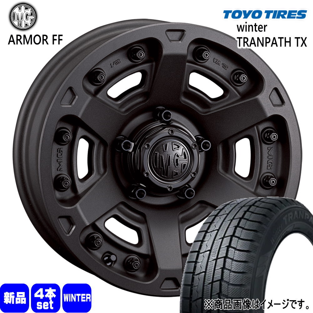 225/60R18 100Q ウィンタートランパス TX WinterTRANPATH TX トーヨータイヤ TOYOTIRES 新品 冬用 スタッドレスタイヤ ホイール 4本セット CRIMSON MG ARMOR FF 18&times;8.0+35 5/114.3｜タイヤショップ78