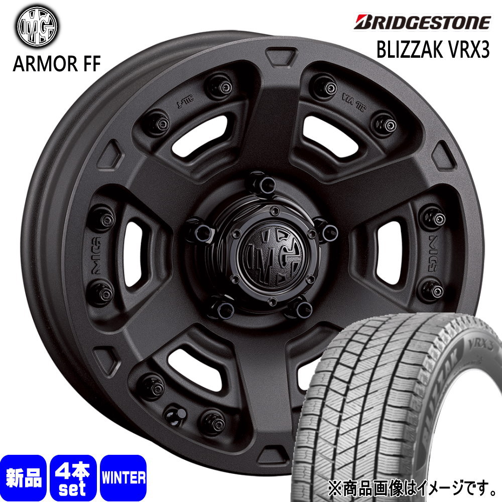 225/65R17 102Q ブリザック VRX3 BLIZZAK VRX3 ブリヂストン BRIDGESTONE 新品 冬用 スタッドレスタイヤ ホイール 4本セット CRIMSON MG ARMOR FF 17×7.0+32 5/127|タイヤショップ78