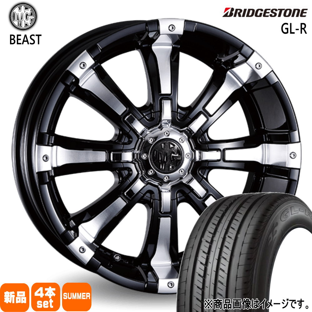 215/60R17 C 109/107R GLR GL-R ブリヂストン BRIDGESTONE 新品 夏用 サマータイヤ ホイール 4本セット CRIMSON MG BEAST 17×7.0+38 6/139.7|タイヤショップ78