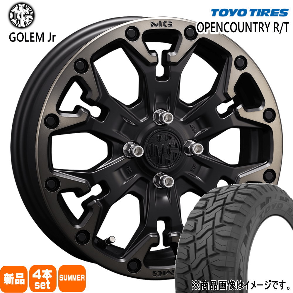 175/60R16 82Q オープンカントリー RT OPENCOUNTRY R/T トーヨータイヤ TOYOTIRES 新品 夏用 サマータイヤ ホイール 4本セット CRIMSON MG GOLEM Jr 16×6.0+38 4/100|タイヤショップ78