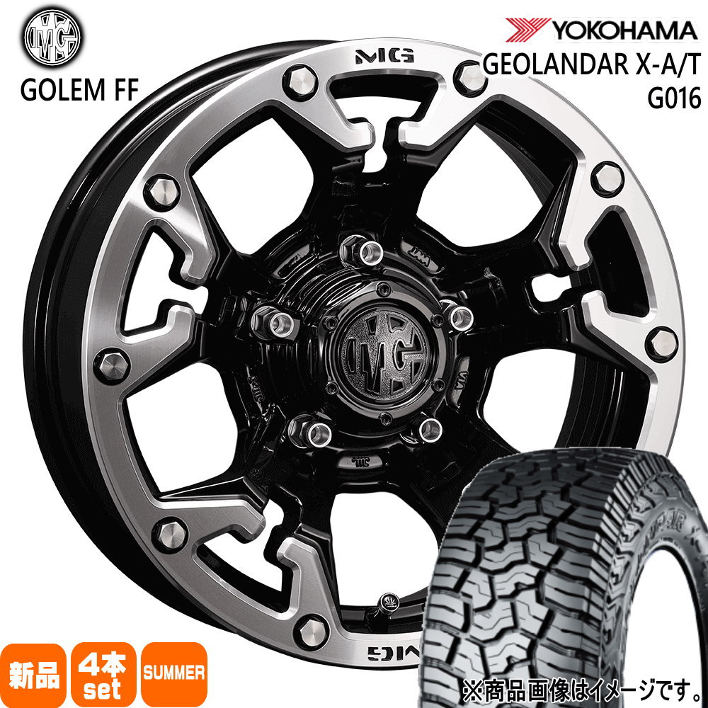 235/70R16 104/101Q LT ジオランダー X-AT G016 GEOLANDAR X-AT G016 ヨコハマ YOKOHAMA 新品 夏用 サマータイヤ ホイール 4本セット CRIMSON MG GOLEM FF 16&times;5.5+20 5/139.7｜タイヤショップ78