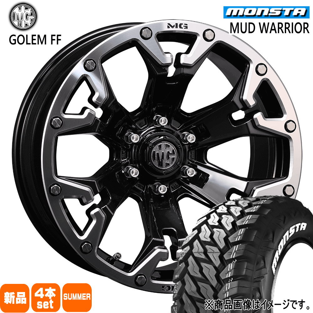275/55R20 120/117Q マッドウォーリア MUD WARRIOR モンスタ MONSTA 新品 夏用 サマータイヤ ホイール 4本セット CRIMSON MG GOLEM FF 20×9.0+55 6/139.7|タイヤショップ78