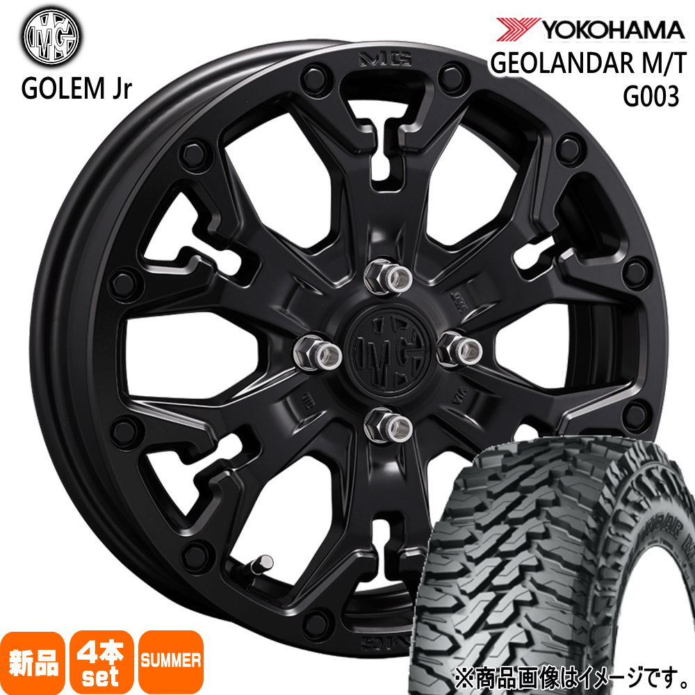 215/70R16 100/97Q LT ジオランダー MT G003 GEOLANDAR M/T G003 ヨコハマ YOKOHAMA 新品 夏用 サマータイヤ ホイール 4本セット CRIMSON MG GOLEM Jr 16&times;6.0+38 4/100｜タイヤショップ78