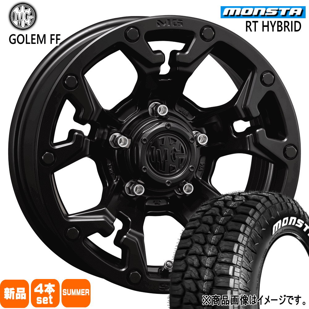 185/85R16 105/103Q RTハイブリッド RT HYBRID モンスタ MONSTA 新品 夏用 サマータイヤ ホイール 4本セット CRIMSON MG GOLEM FF 16×5.5+20 5/139.7|タイヤショップ78