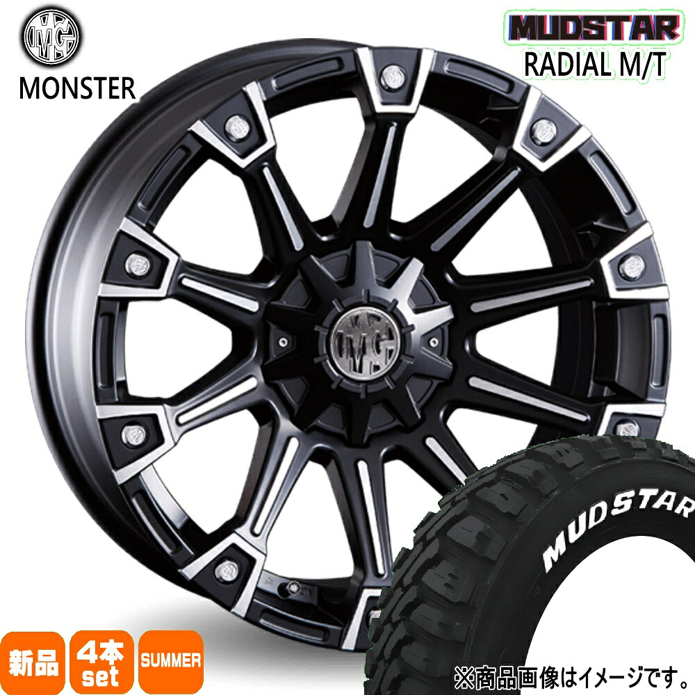 215/60R17 109/107R LT ラジアル MT RADIAL MT マッドスター MUDSTAR 新品 夏用 サマータイヤ ホイール 4本セット CRIMSON MG MONSTER 17×7.0+38 6/139.7|タイヤショップ78