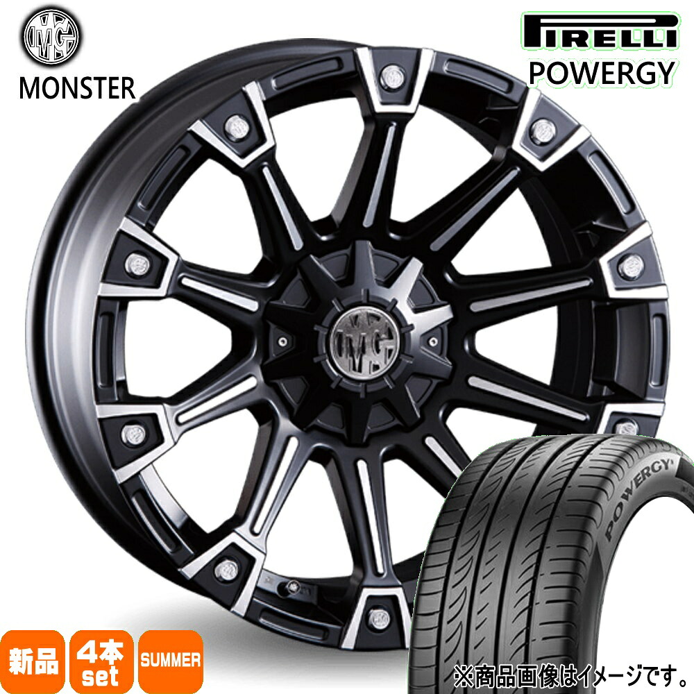 215/65R16 98H パワジー POWERGY ピレリ PIRELLI 新品 夏用 サマータイヤ ホイール 4本セット CRIMSON MG MONSTER 16×7.0+38 6/139.7|タイヤショップ78