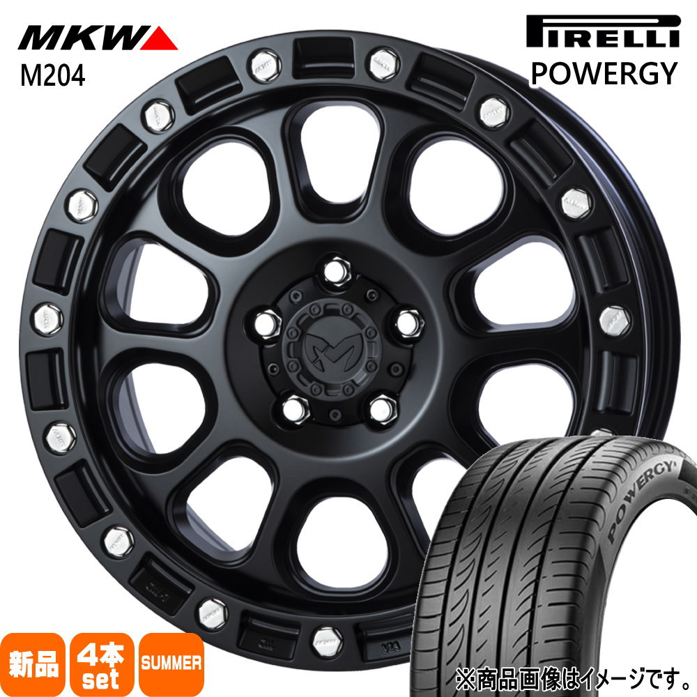 225/65R17 102H パワジー POWERGY ピレリ PIRELLI 新品 夏用 サマータイヤ ホイール 4本セット TRISTAR MKW M204 17&times;8.0+38 5/114.3｜タイヤショップ78