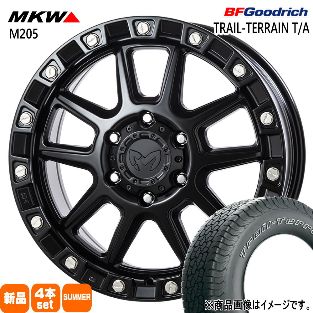 265/60R18 110T トレイルテレーン T/A TRAIL-TERRAIN T/A BFグッドリッチ BF.Goodrich 新品 夏用 サマータイヤ ホイール 4本セット TRISTAR MKW M205 18&times;8.0+20 6/139.7｜タイヤショップ78