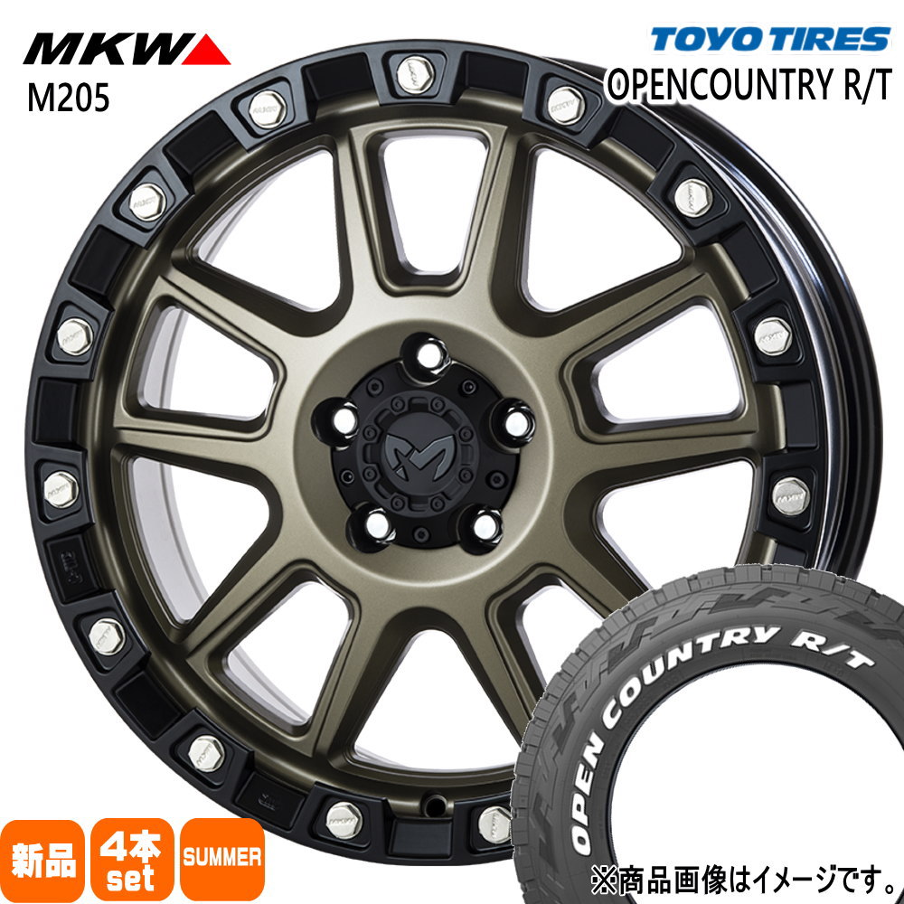 225/60R18 100Q オープンカントリー RT OPENCOUNTRY R/T トーヨータイヤ TOYOTIRES 新品 夏用 サマータイヤ ホイール 4本セット TRISTAR MKW M205 18×8.0+40 5/114.3|タイヤショップ78