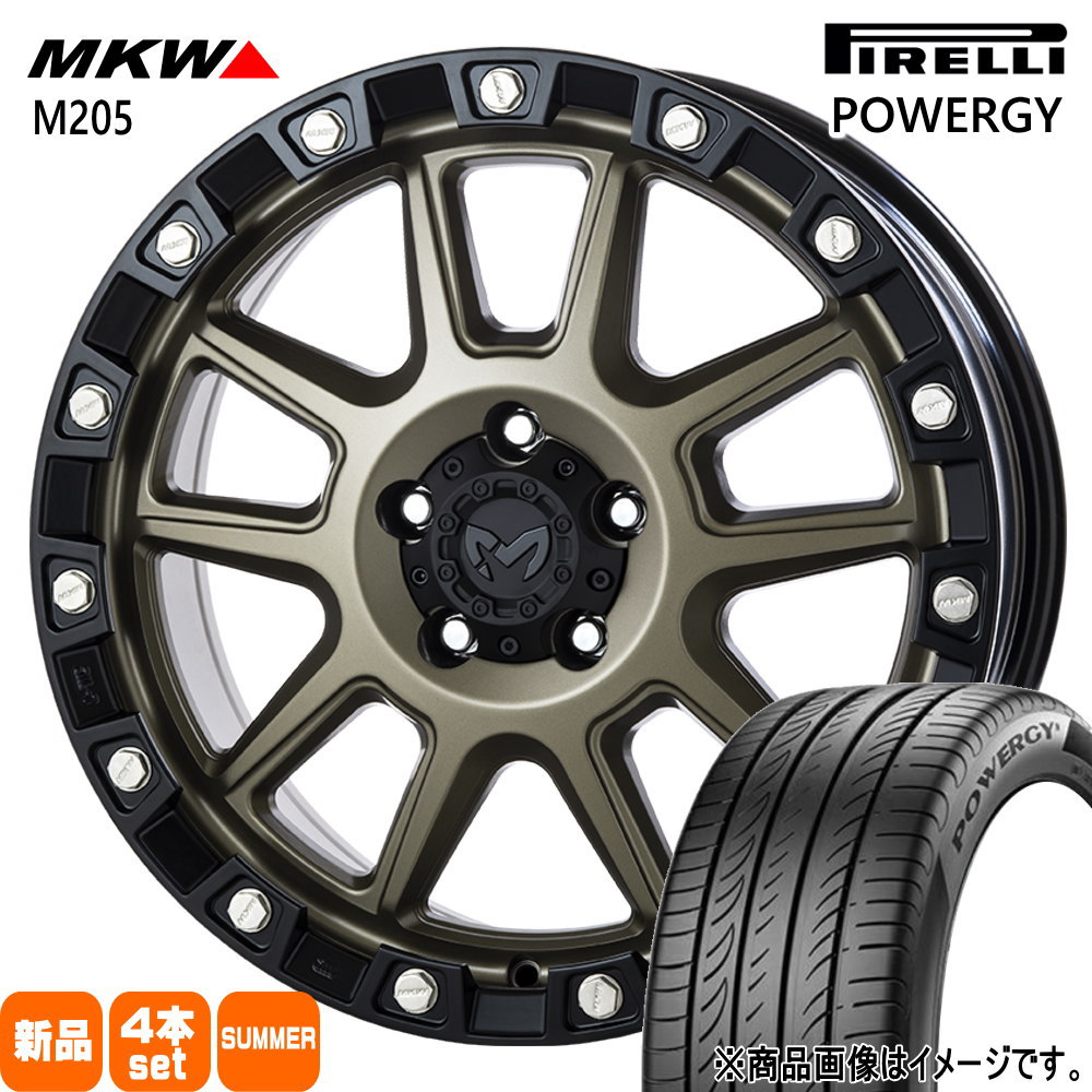 235/55R18 104V XL パワジー POWERGY ピレリ PIRELLI 新品 夏用 サマータイヤ ホイール 4本セット TRISTAR MKW M205 18×8.0+40 5/114.3|タイヤショップ78