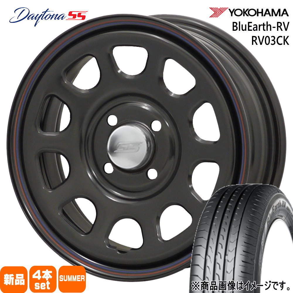 155/65R14 75H ブルーアース RV R03ck BluEarth-RV RV03CK ヨコハマ YOKOHAMA 新品 夏用 サマータイヤ ホイール 4本セット MLJ Dyatona SS 14&times;5.0+42 4/100 14インチ｜タイヤショップ78