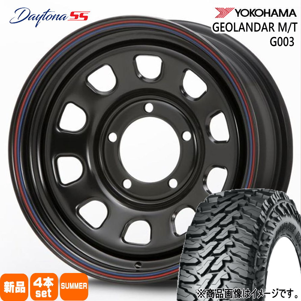 225/70R16 103S ジオランダー MT G003 GEOLANDAR M/T G003 ヨコハマ YOKOHAMA 新品 夏用 サマータイヤ ホイール 4本セット MLJ Dyatona SS 16&times;6.0+0 5/139.7 16インチ｜タイヤショップ78