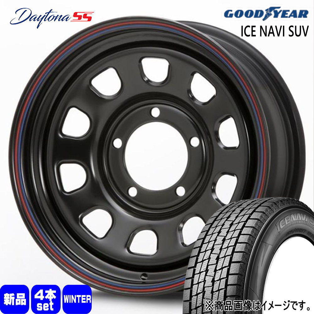 175/80R16 91Q アイスナビ SUV ICE NAVI SUV グッドイヤー GOODYEAR 新品 冬用 スタッドレスタイヤ ホイール 4本セット MLJ Dyatona SS 16×5.5+20 5/139.7 16インチ|タイヤショップ78