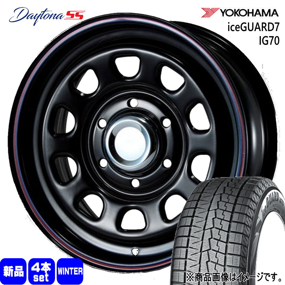 215/65R16 98Q アイスガード7 IG70 iceGUARD7 IG70 ヨコハマ YOKOHAMA 新品 冬用 スタッドレスタイヤ ホイール 4本セット MLJ Dyatona SS 16×7.0+38 6/139.7 16インチ|タイヤショップ78
